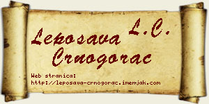 Leposava Crnogorac vizit kartica